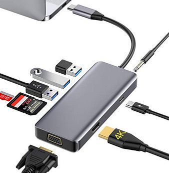 Rozeda 9in1 USB C Hub für Laptops mit Thunderbolt für 17,99€ (statt 30€)