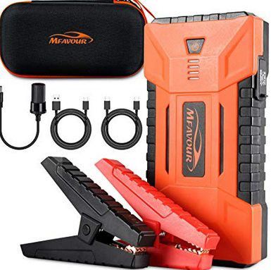 MFAVOUR 1200A Starthilfe & Powerbank mit 16.000mAh + QC 3.0 für 43,49€ (statt 87€)