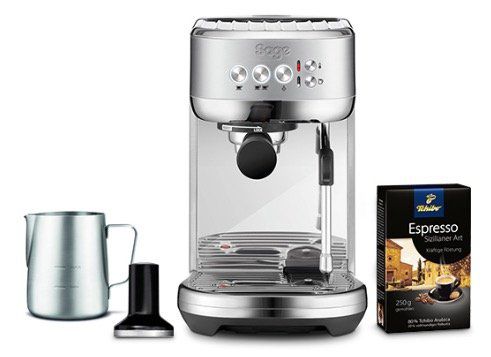 Sage Bambino Plus SES500 Siebträgermaschine + Milchkännchen + Tamper für 233,10€ (statt 296€)