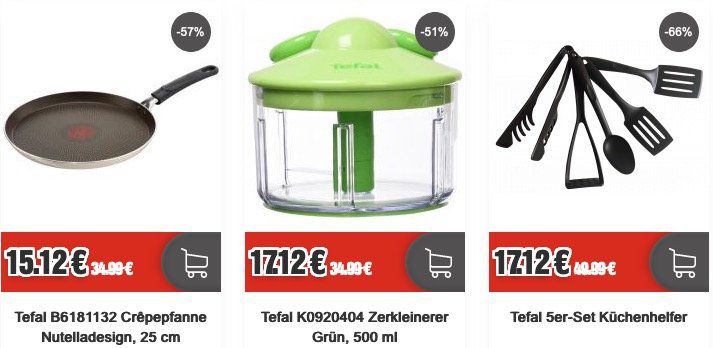 Top12 Singles Day: 12% Rabatt auf das ganze Sortiment   z.B. Tefal Zerkleinerer 500ml für 15€ (statt 25€)