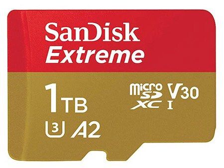 SanDisk Extreme A2 U3 V30 microSDXC Speicherkarte mit 1TB für 187,39€ (statt 223€)