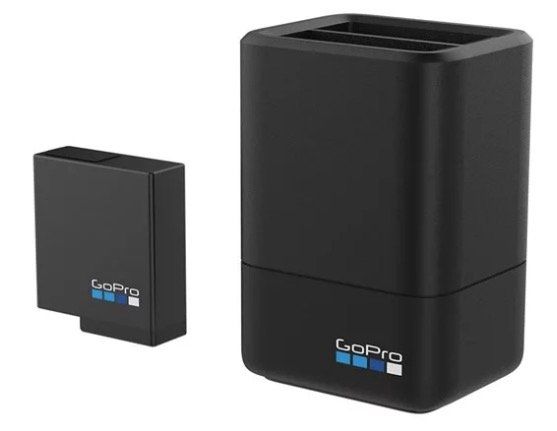 Ausverkauft! GoPro Dualladegerät + Ersatz Akku mit 1.200 mAh (für HERO5 bis HERO7) für 27,70€ (statt 55€)