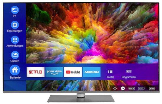 Medion S16599   65 Zoll UHD Fernseher mit Dolby Vision für 669,95€ (statt 750€)