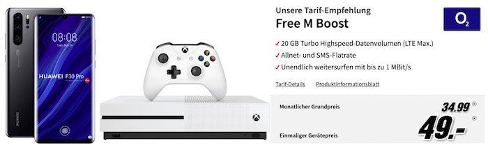 Huawei P30 Pro + Xbox One S 1TB + 2. Controller für 49€ + o2 Free mit 20GB LTE für 34,99€ mtl.