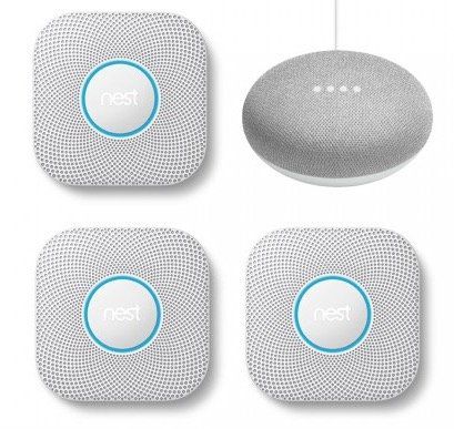 3er Pack Google Nest Protect Rauch  und Kohlenmonoxidmelder + Nest Mini für 279€ (statt 392€)