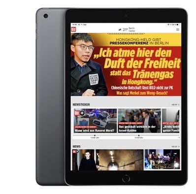Geht noch: BILDplus Digital Jahresabo bei BILD für 35,88€ (statt 80€)   oder mit iPad 10.2 für 17,99€ mtl.