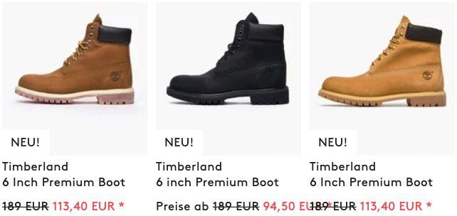 Caliroots mit 40% Rabatt auf Timberland Boots