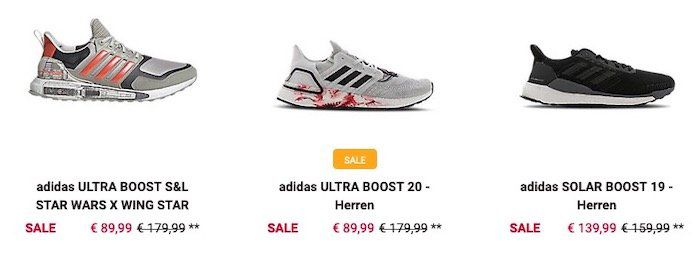 adidas Ultra Boost Sneaker mit 50% Rabatt   z.B. ULTRA BOOST PB für 89,99€ (statt 121€)