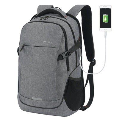 Wasserdichter Hanke Notebook Rucksack bis 15,6 mit USB in Dunkelgrau für 25,60€ (statt 32€)