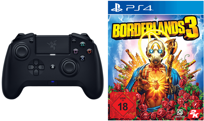 RAZER Raiju Controller Tournament Edition 2019 + Borderlands 3 (PS4) für 109€ (statt 146€)