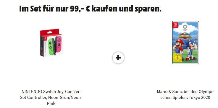 Mario & Sonic bei den Olympischen Spielen: Tokyo 2020 [Nintendo Switch] + Joy Con 2er Set für 99€