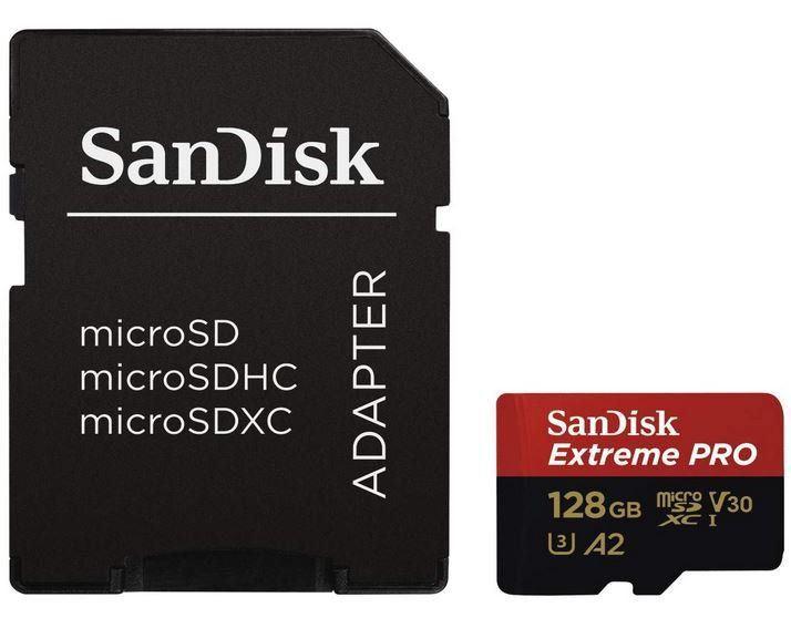 SANDISK Extreme PRO 128GB Micro SDXC A3 Speicherkarte für 16,99€ (statt 19€)