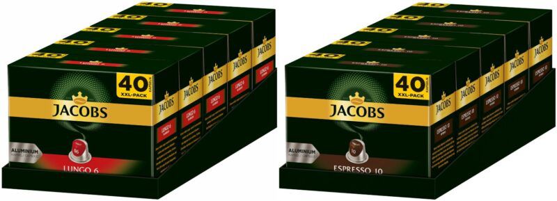 200er Pack Jacobs Kaffeekapseln für Nespresso Maschinen für 37,45€ (statt 50€)