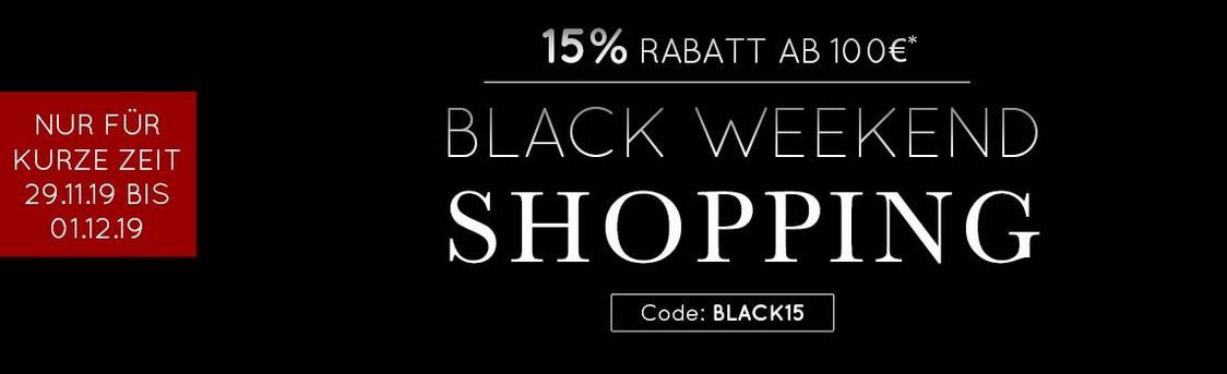 Taschenkaufhaus Black Weekend mit 15% Rabatt ab 100€