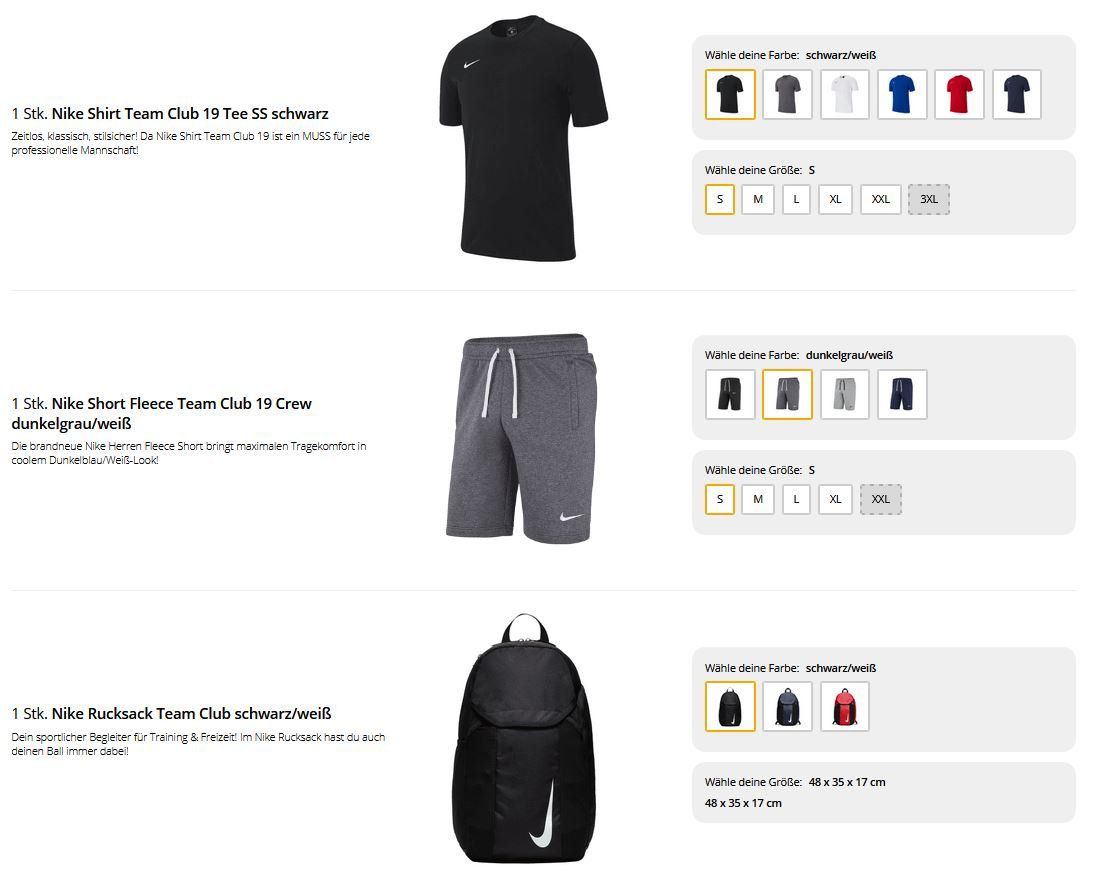 Nike Freizeit Set für Herren: Shirt, Short & Rucksack für 42,22€ (statt 54€)