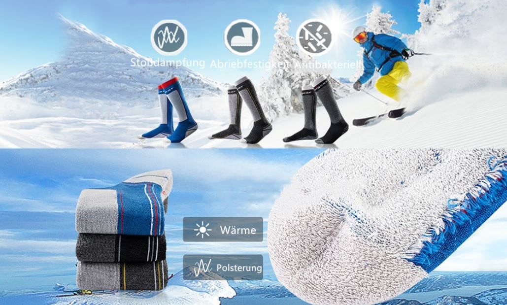 Unigear Winter Sportstrümpfe aus Merinwollgemisch mit Polsterung für 6,49€ (statt 14€) Prime