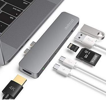 dodocool USB C 7in1 Hub für Macbooks mit Thunderbolt 3 Port für 22,99€ (statt 36€)