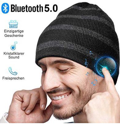 Bluetooth 5.0 Mütze mit Kopfhörer für 11,69€   Prime