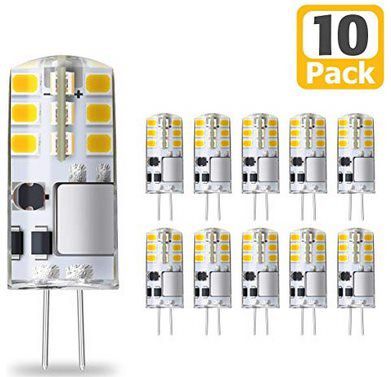 KINGSO 10er Pack LED Lampen Sockel G4 mit je 3W für 8,99€ (statt 14€)