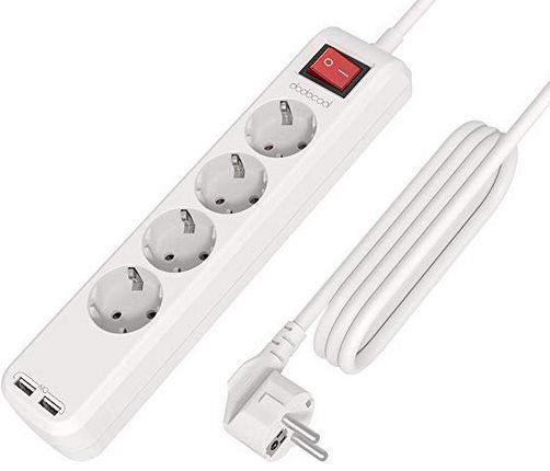 dodocool Mehrfachsteckdose mit 2 USB Ports für 9,49€ (statt 19€)