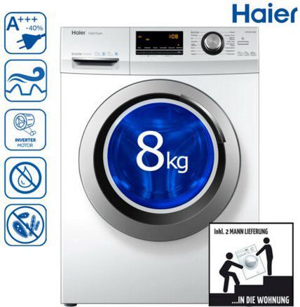 Haier HW80 BP14636 Waschmaschine mit 8kg & A+++ für 299,90€ (statt 329€)