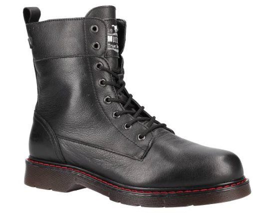 Mustang Schnürboots aus Leder in Schwarz für 50,27€ (statt ~60€)