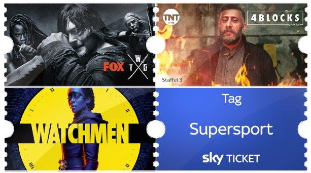 Neue Staffel Babylon Berlin oder 4 Blocks, Walking Dead für 4,99€ mtl. + 1 Tag Supersport Ticket   für Neukunden