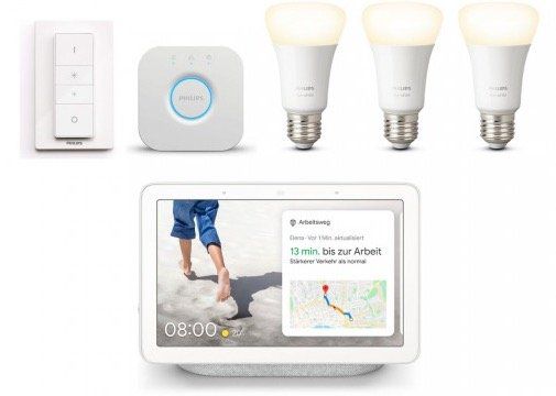 Philips Hue White E27 Bluetooth Starter Kit + Google Nest Hub für 124€ (statt 171€)   viele weitere Deals!