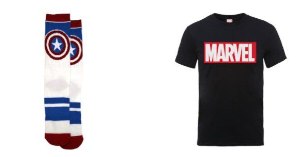2 Paar Marvel Socken + T Shirt für 11,81€ (statt 28€)