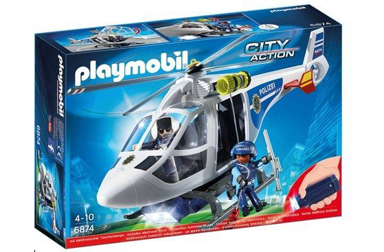 PLAYMOBIL City Action 6874 Polizei Helikopter mit LED Suchscheinwerfer für 19,99€ (statt 26€)