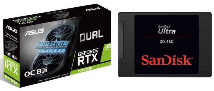 Asus GeForce RTX 2070 Super + CoD: Modern Warfare + SanDisk Ultra 3D 512GB SSD für 529€ (statt 607€)