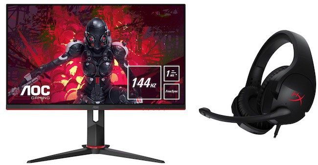 AOC 27G2UBK   27 Zoll Full HD Gaming Monitor mit 144Hz + Headset ab 222€ (statt 275€)