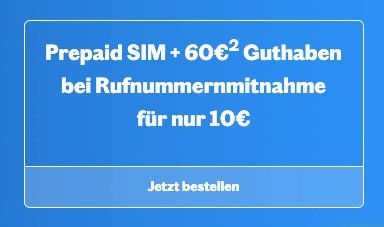 Telekom Prepaid Sim von Lebara mit 60€ Guthaben für 10€   nur bei Rufnummermitnahme