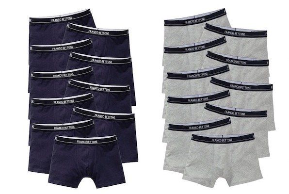 10er Pack Franco Bettoni Boxershorts für 29,99€ (statt 40€)   3€ pro Boxershort