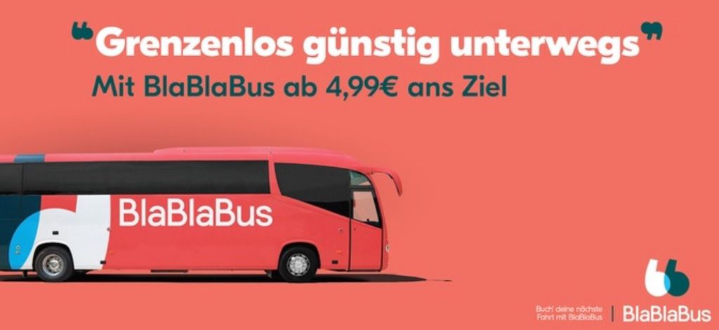 BlaBlaBus Wertgutscheine für Fernbusreisen mit bis zu 45% Rabatt bei Groupon