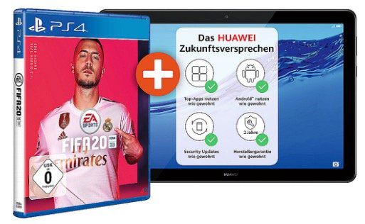 HUAWEI MediaPad T5 10 LTE mit 32GB + FIFA20 (PS4) für 179€ (statt 235€)