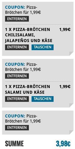 Bei Dominos heute 🍕 Pizzabrötchen für 1,99€ bestellen (statt 4€)   auch mehrfach möglich!