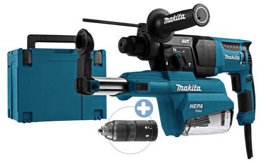Makita HR2650J SDS Plus Bohrhammer mit Absaugung und Hepafilter für 185,90€ (statt 204€)