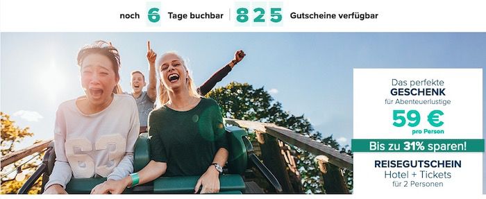 🔥 Travelcircus: Freizeitpark & Attraktionen Gutschein inkl. Premium Hotel mit Frühstück für 59€ p.P.