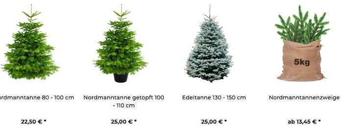 Premium Weihnachtsbäume: Nach Hause liefern lassen mit Wunschdatum & 25% Exklusivgutschein