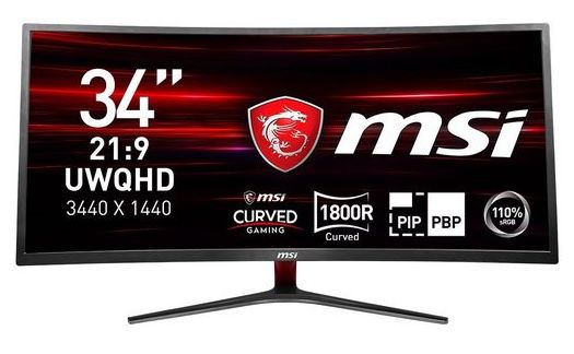 MSI Optix MAG341CQ Gaming Monitor mit UWQHD + 100Hz für 299€ (statt 403€)