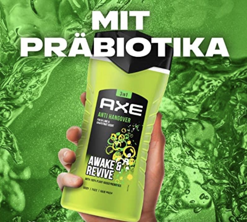 6er Pack AXE 2 in 1 Duschgel & Shampoo Anti Hangover für 6,93€ (statt 13€)   Prime