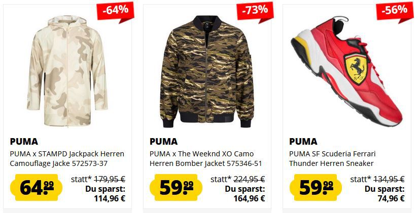 SportSpar Puma Sale heute versandkostenfrei   z.B. PUMA SF Scuderia Ferrari Thunder für 59,99€