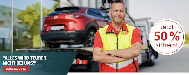 50% Rabatt auf die ACE Auto Club Europa Mitgliedschaft (Pannenhilfe)