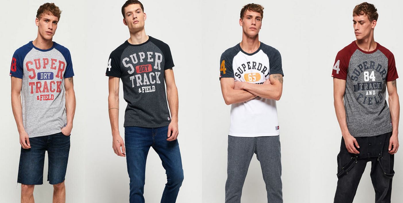 Superdry Trackster Herren Baseball T Shirt für 13,95€ (statt 23€)