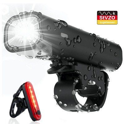 Vorbei! Pezimu LED Fahrradlicht Set mit StVZO Zulassung mit Front  & Rücklicht für 7,95€ (statt 13€)