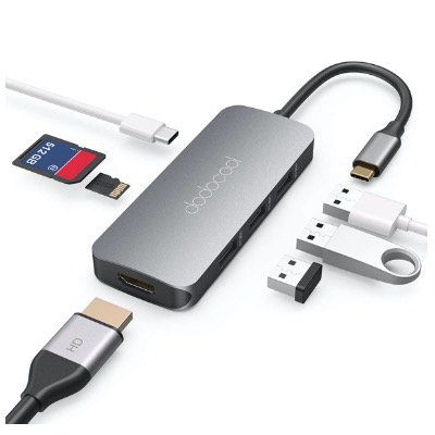 dodocool USB C Hub 7in1 mit HDMI, SD/Micro SD, USB C Laden und 3x USB 3.0 für 22,78€ (statt 30€)