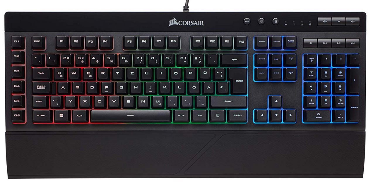 CORSAIR K55 RGB Tastatur + Gaming Maus + Mauspad für 69€ (statt 120€)