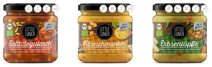 Little Lunch: 20% Rabatt auf alle Suppen, Saucen, Fonds   z.B. 16x Pack Erbsentöpfle für 28,67€ (statt 48€)