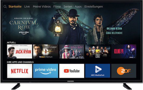 Grundig 55GUB7062   55 Zoll UHD Fernseher (Fire TV Edition) für 377€ (statt 422€)